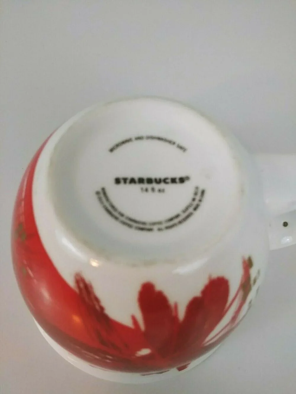 Starbucks 2014 14 oz Red Starburst Insulated Coffee/Tea Mug